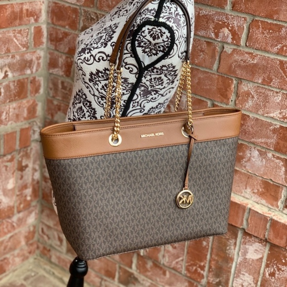 Michael kors shania large chain tote bag brown - Picture 4 of 8